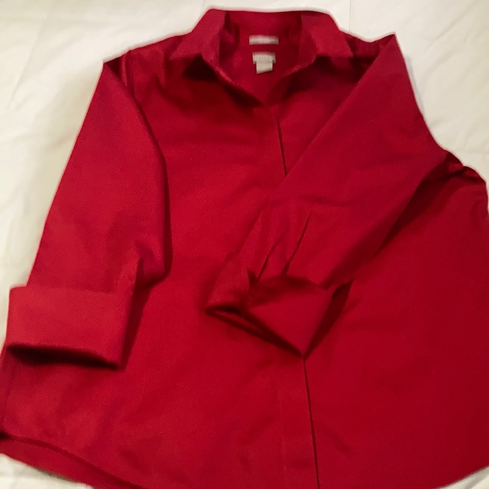 Red button down shirt - Picture 4 of 6